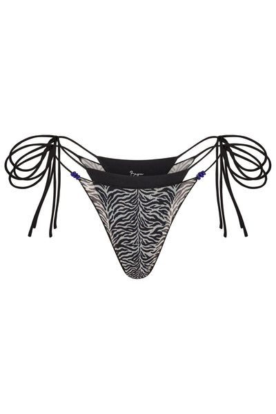 Midnight Tie Bottom - Zebra