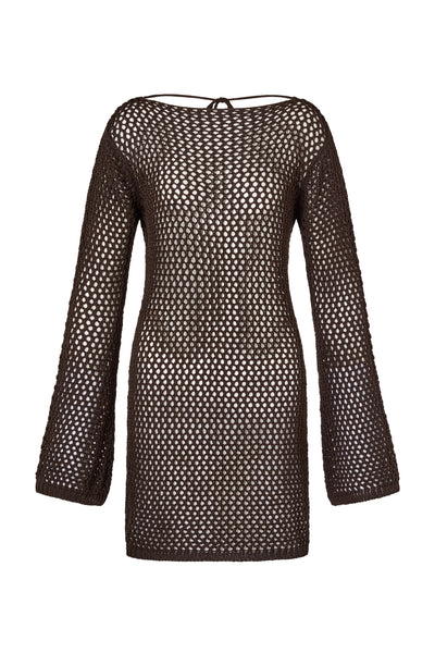 Maluku Short Dress - Cacao